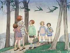 The Enchanted Birds by Ethel Spowers, 1927, watercolour and pencil on paper, sold Nov 2017