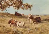 Cattle With Calves by Jan Hendrik Scheltema, oil on canvas, sold Nov 2017