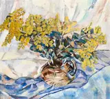 Wattle by Grace Cossington Smith, c.1944, oil and pencil on board, sold Sep 2017