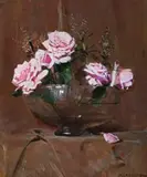 Roses, La France by Arthur Streeton, c.1933, oil on canvas, sold Sep 2017
