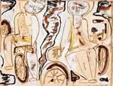 Scooters by Ian Fairweather, 1950, gouache and watercolour on paper, sold Sep 2017