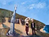 The Sentinel, 1992 (From ‘D.H. Lawrence’ Series) by Garry Shead, oil on canvas, sold Sep 2017