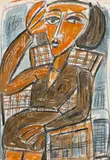 Untitled (Tp 134) by Tony Tuckson, c.1952, oil on canvas on composition board, sold Sep 2017