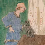 Jeune Fille En Bleu by Rupert Bunny, monotype, sold Sep 2017