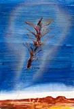 Figure And Flowers In Landscape by Sidney Nolan, oil on paper on composition board, sold Sep 2017
