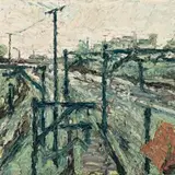Erskineville Railway, 1992 – 93 by Nicholas Harding, oil on canvas on board, offered Sep 2017