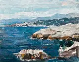 Marseille by Bessie Davidson, 1939, oil on wood panel, sold Sep 2017