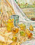 Still Life In The Window by Grace Cossington Smith, 1959, oil on composition board, sold Aug 2017
