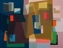 Constructive Painting by Ralph Balson, 1953, oil on composition board, sold Aug 2017