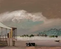 Glenrowan by Sidney Nolan, 1955, Ripolin on composition board, sold Aug 2017