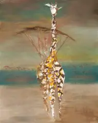 Giraffe by Sidney Nolan, 1963, oil on composition board, sold Aug 2017