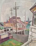 Edward Street, North Sydney by Roland Wakelin, 1927, oil on plywood, sold Aug 2017