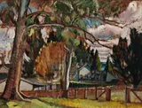 Landscape, Sutton Forest by Roy De Maistre, 1927, oil on plywood, sold Aug 2017