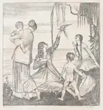 The Tame Bird by Thea Proctor, 1916, lithograph, sold Aug 2017