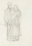 Cockney Family by William Dobell, c.1937, pencil on paper, sold Aug 2017