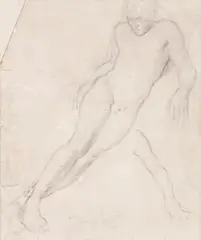 Study For Bathers by William Dobell, 1935, pencil on paper, sold Aug 2017
