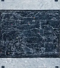 Script by Paul Partos, 1991, oil on linen, sold May 2017