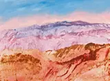 Central Australia by Sidney Nolan, 1982, synthetic polymer paint on composition board, sold May 2017