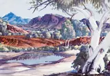 Waterhole And Ghost Gum by Albert Namatjira, watercolour on paper, sold May 2017