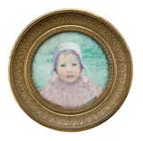 Portrait Of A Young Girl by Iso Rae, watercolour on paper, sold May 2017
