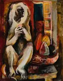 The Monkey With Nut by Donald Friend, 1946, oil on board, offered May 2017