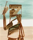 Kelly by Sidney Nolan, 1954, enamel and synthetic polymer paint on paper, sold May 2017
