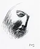 Head (After Andrea Pisano), 1980 – 81 by Henry Moore, crayon on paper, sold May 2017