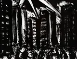 N.Y.C. by Peter Booth, 1984, ink on paper, sold May 2017