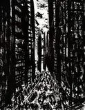 N.Y.C. by Peter Booth, 1984, ink on paper, sold May 2017