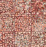 Rose Pink by Rosalie Gascoigne, 1992, linoleum, retro-reflective sign on plywood, sold Apr 2017