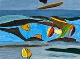 Return Again The Brittle Winter by Ken Whisson, 1971, oil on composition board, sold Apr 2017