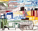Landscape Marks No. 10 by Ken Whisson, 1992, oil on canvas, sold Apr 2017