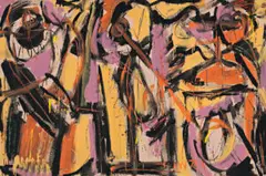 Harlem Airshaft by Dick Watkins, 1978, synthetic polymer paint on composition board, sold Apr 2017