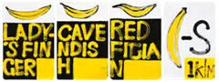 Mayfair: Red Fiji, Four Signs For Kl by Robert MacPherson, 1993, synthetic polymer paint on composition board, four panels, sold Apr 2017