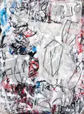 Urbs Ii by Aida Tomescu, 2005, synthetic polymer paint, pastel, gouache and collage on paper, sold Apr 2017