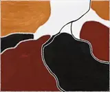 Crocodile Hole (Rugoon) by Freddie Timms, 1998, ochres and pigment with acrylic binder on linen, sold Apr 2017