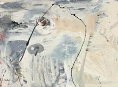 Beach Painting by Michael Taylor, 1966, oil and enamel on canvas, sold Apr 2017