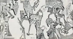 Untitled by Robert Klippel, 1986, collage on painted paper, sold Apr 2017