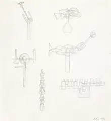 Untitled by Robert Klippel, 1977, pencil on paper, sold Apr 2017