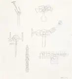 Untitled by Robert Klippel, 1977, pencil on paper, sold Apr 2017