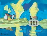 Landscape 1 by Pham Luc, 2007, oil on canvas, offered Apr 2017