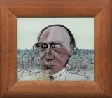 Charles Hotham, Governor Of Victoria, 1853–1855 by Sidney Nolan, 1949, ink and enamel paint on glass, sold Mar 2017