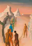 The Net Menders by Justin O’brien, 1965, oil on canvas, sold Mar 2017