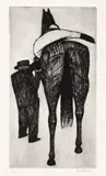 Mounting by John Brack, 1956, etching and drypoint, offered Mar 2017