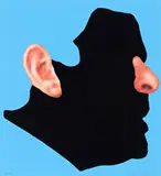 Noses & Ears, Etc.: Profile With Ear And Nose (Color) by John Baldessari, 2006, FROM ‘THE GEMINI SERIES’ colour screenprint collage mounted on foamcore with hand painting, sold Mar 2017