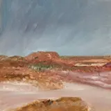 Landscape by Sidney Nolan, 1969, oil on composition board, offered Mar 2017