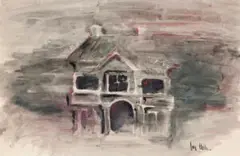 House by Joy Hester, c.1944-45, ink on paper, sold Mar 2017