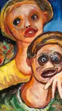 Two Women by Danila Vassilieff, 1950, oil on canvas, sold Mar 2017