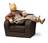 Arno by Linda Ivimey, 2009, steel armature, acrylic resin, dyed cotton, natural and cast chicken and fish bones, 24ct gold and ruby, offered Mar 2017