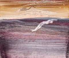 Leda by Sidney Nolan, 1959, wax crayon and fabric dye on paper, sold Mar 2017